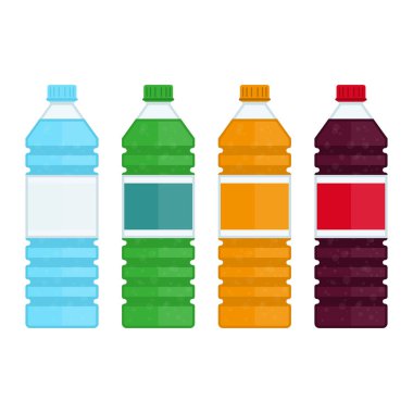 Su ve tatlı soda şişe.