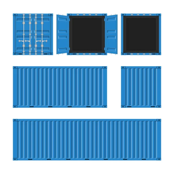 Conjunto de contenedores de carga vectorial . — Archivo Imágenes Vectoriales