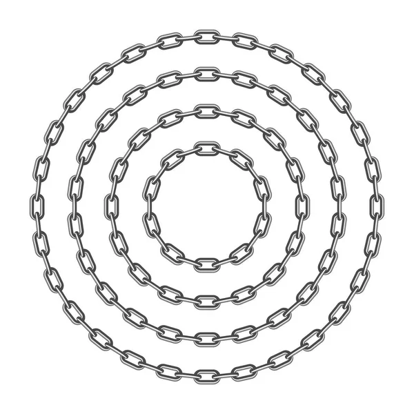 Black round chain. — Stock Vector