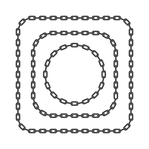 Plantilla marco cadena negro . — Archivo Imágenes Vectoriales
