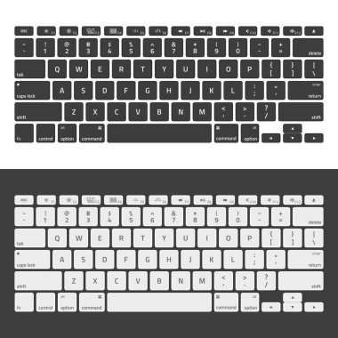 Vektör dizüstü klavye.