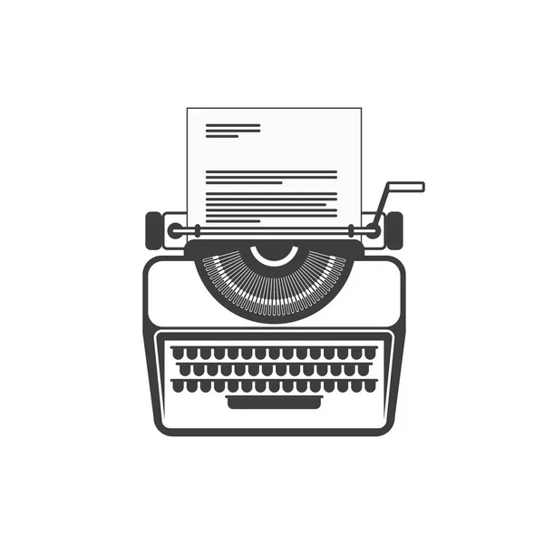 Icona piatta della macchina da scrivere . — Vettoriale Stock