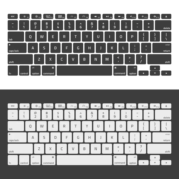 Vektor Laptop-Tastaturen. — Stockvektor