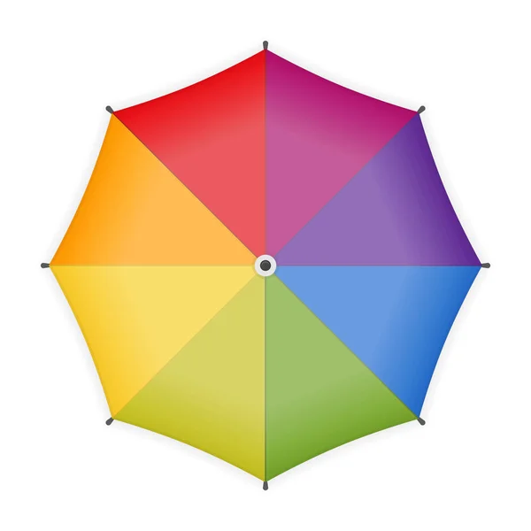 Rainbow umbrella icon. — Stock Vector