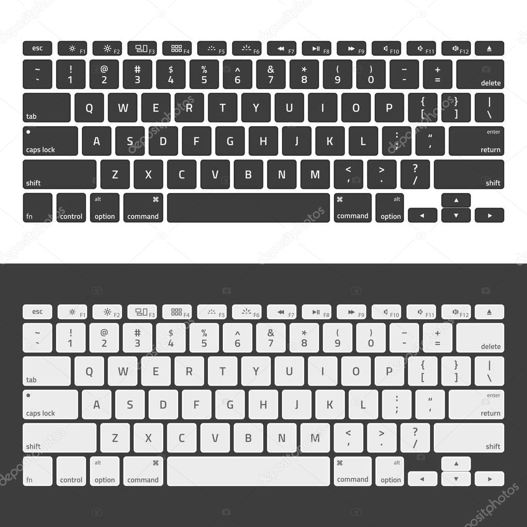 Vector laptop keyboards.
