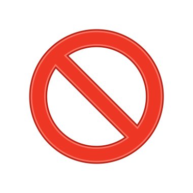 vektör yasak işareti.