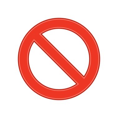Vector prohibition sign. clipart