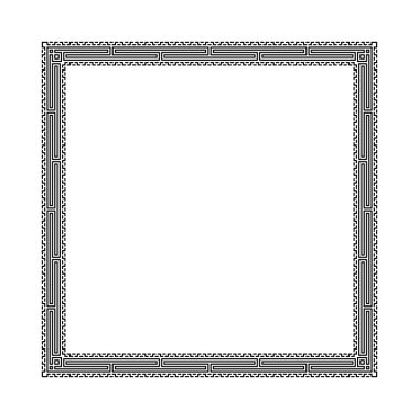 Dekoratif siyah Yunan çerçeve.