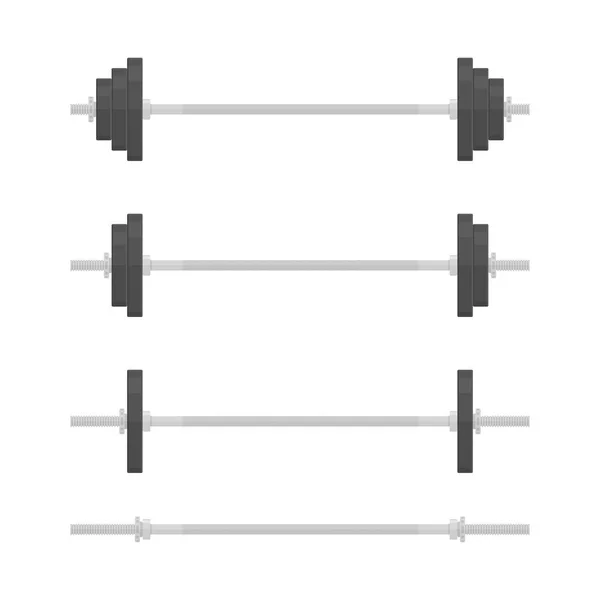 Dumbbells vector set. — Stock Vector