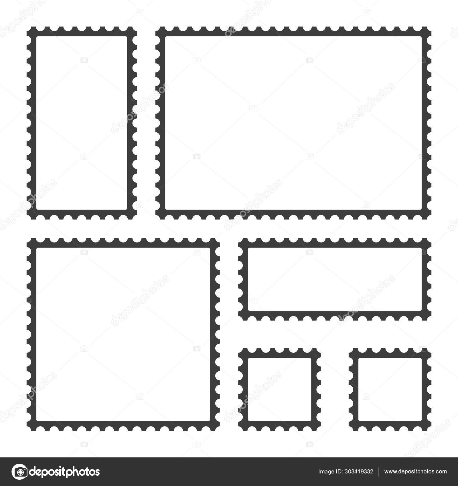 Blank postage stamps. Stock Vector Image by ©artsonik 303419332