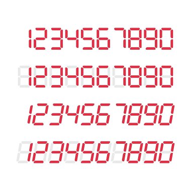 Dijital parlayan numaraları.