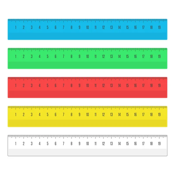 Conjunto de réguas vetoriais . —  Vetores de Stock