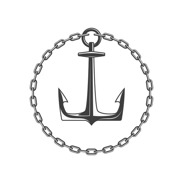 Anchor and circular chain. — Stock Vector