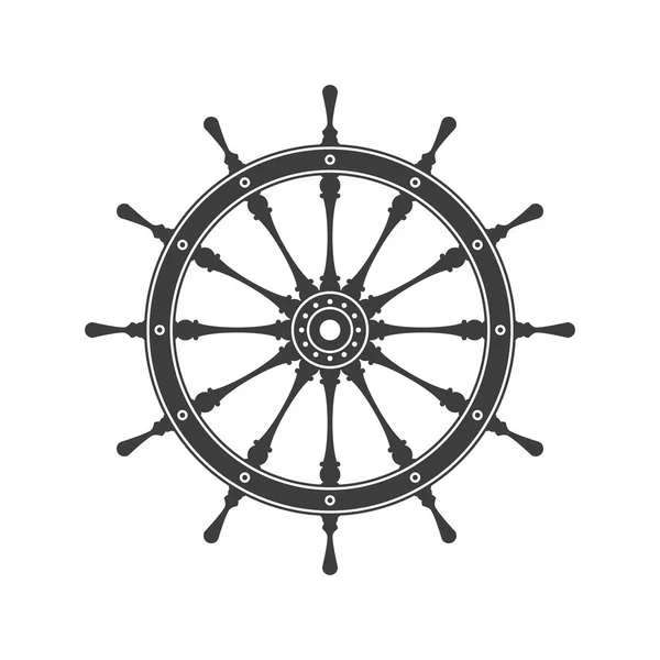 Simple ship steering wheel. — Stock Vector