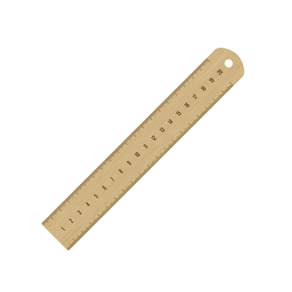 Vector wooden ruler. — Stock Vector