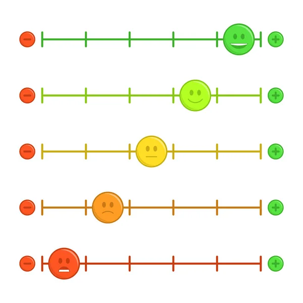 Vector retroalimentación barra emoticones. — Archivo Imágenes Vectoriales