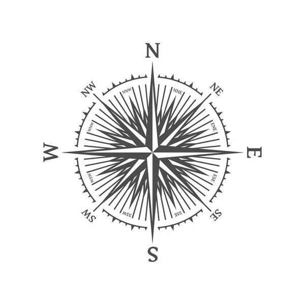 Rosa de viento negro. — Archivo Imágenes Vectoriales