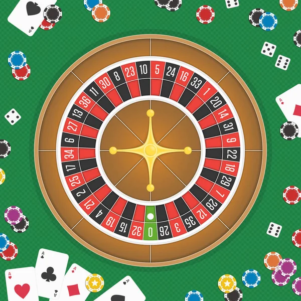 Roulette wheel background. — Stock Vector