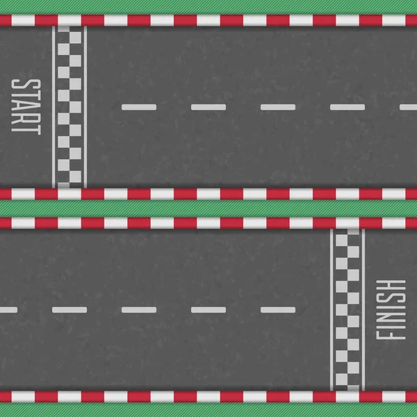 Fondo de carreras de línea de inicio y final . — Archivo Imágenes Vectoriales