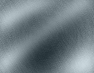 Arka plan veya doku fırçalanmış çelik plaka yansımaları demir plaka ile ve parlak paslanmaz çelik metal fırça