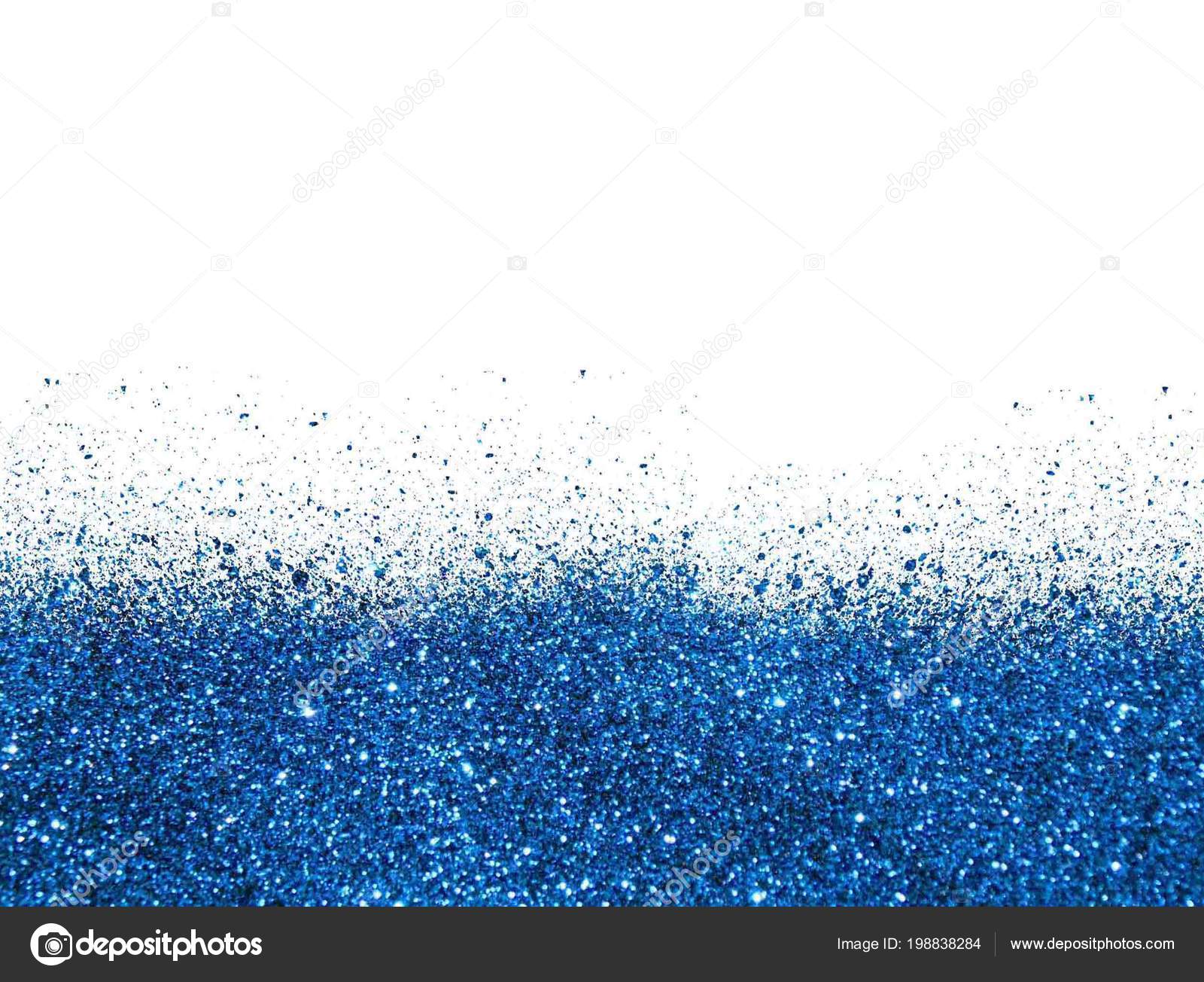 Blue Glitter Isolated White Background Stock Photo by ©  198838284