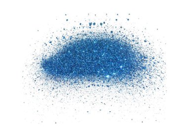 Beyaz arka plan üzerinde izole mavi glitter