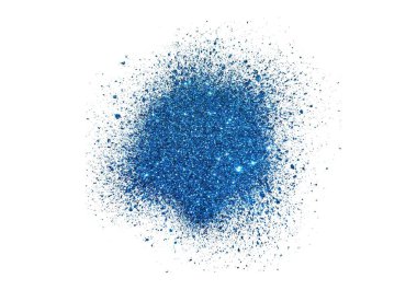 Beyaz arka plan üzerinde izole mavi glitter