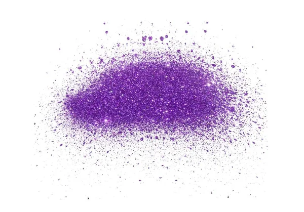 Violett Glitter Isoliert Auf Weißem Hintergrund — Stockfoto