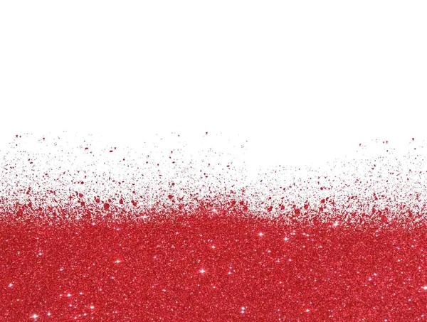 Beyaz arka plan üzerinde izole kırmızı glitter