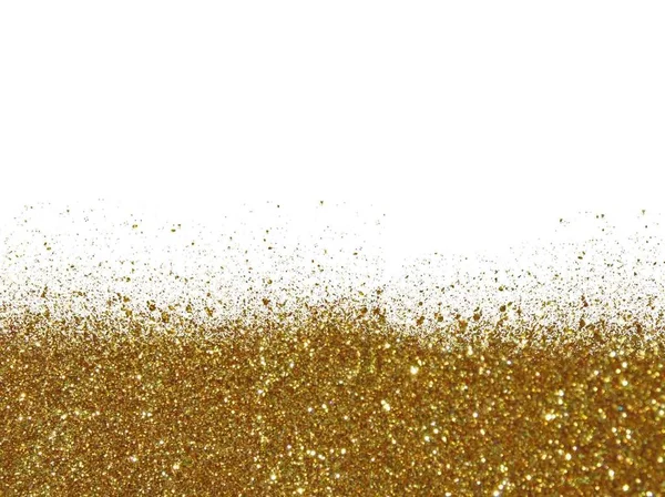 Beyaz arka plan üzerinde izole altın glitter