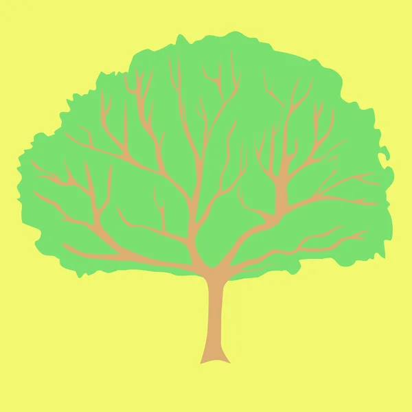 Silhouette Autumn Tree Illustration — Stock Photo, Image