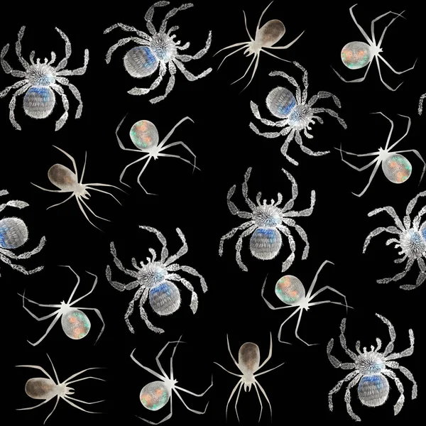 水彩图案蜘蛛动物 — 图库照片