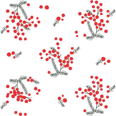Rowan berry ağaç vektör çizim