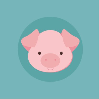 domuz kartpostal vektör çizim