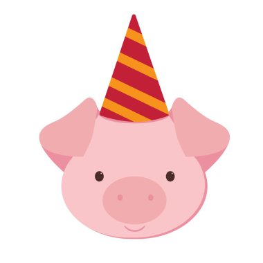 domuz kartpostal vektör çizim