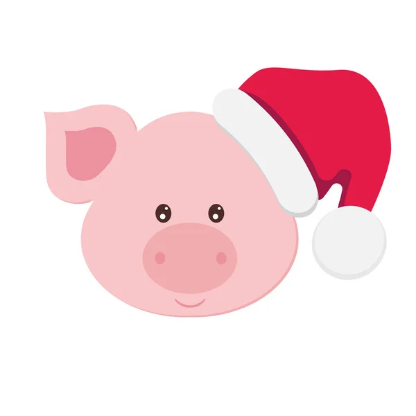 Pig Post Card Vector Illustration — Stock Vector