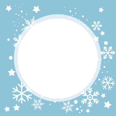 Kış vektör posta kartı çizim