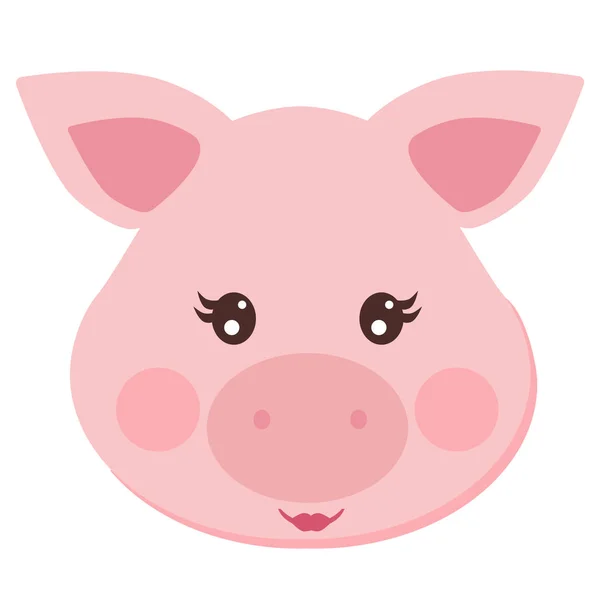 Pig Vector Illustration Card — Stock Vector