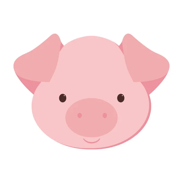 Pig Vector Illustration Card — Stock Vector