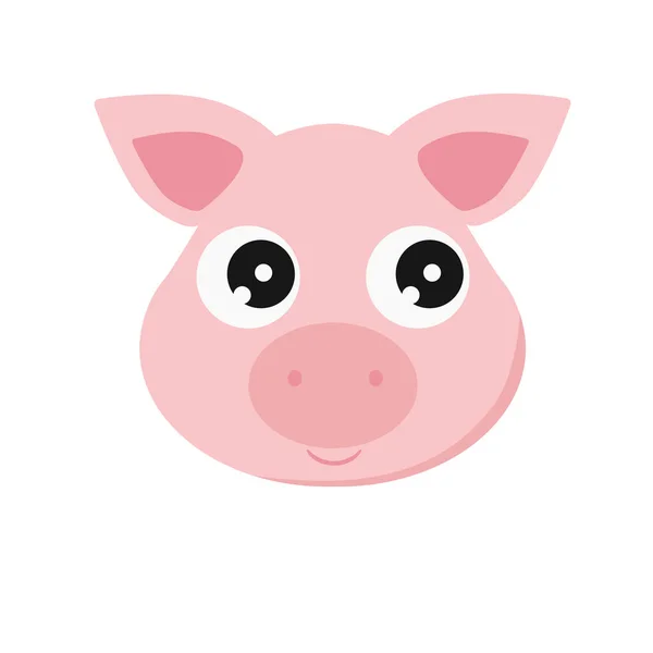 Pig Vector Illustrationskarte — Stockvektor