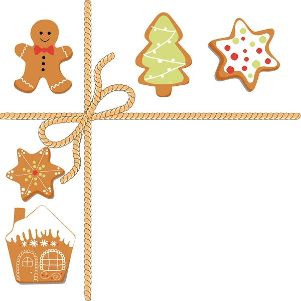 Ginger Bread Post Card — Stock Vector