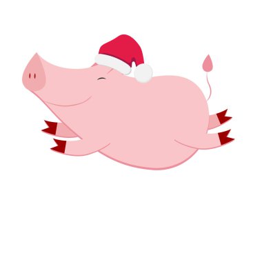 Mutlu sevimli domuz uçan 