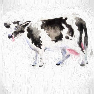 Güzel inek resim illüstrasyon