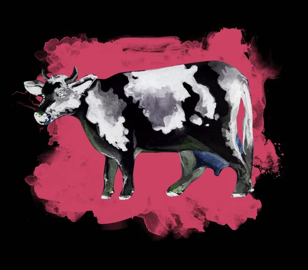 Schöne Kunst Kuh Illustration — Stockfoto