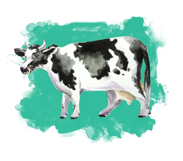 Красива Мистецька Корова Ілюстрація — стокове фото