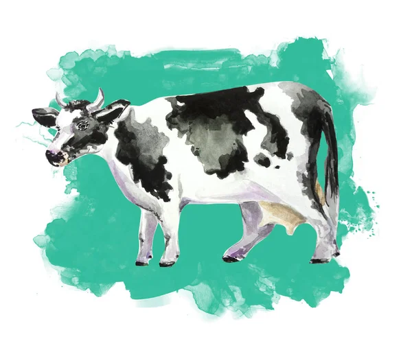 Beautiful Art Cow Illustration — Stock Photo, Image