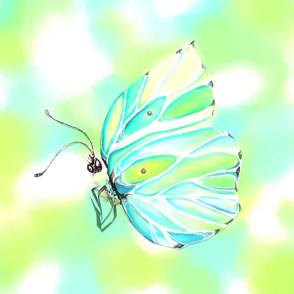 Красочная Иллюстрация Бабочек — стоковое фото