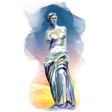 Aphrodite Cyprus statue art clipart