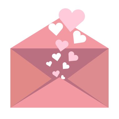 Sevgililer günü zarf illüstrasyon