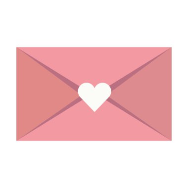 Sevgililer günü zarf illüstrasyon